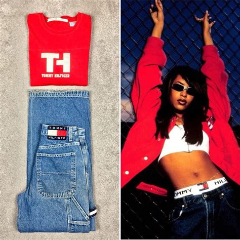 tommy hilfiger aaliyah pants|aaliyah look alike.